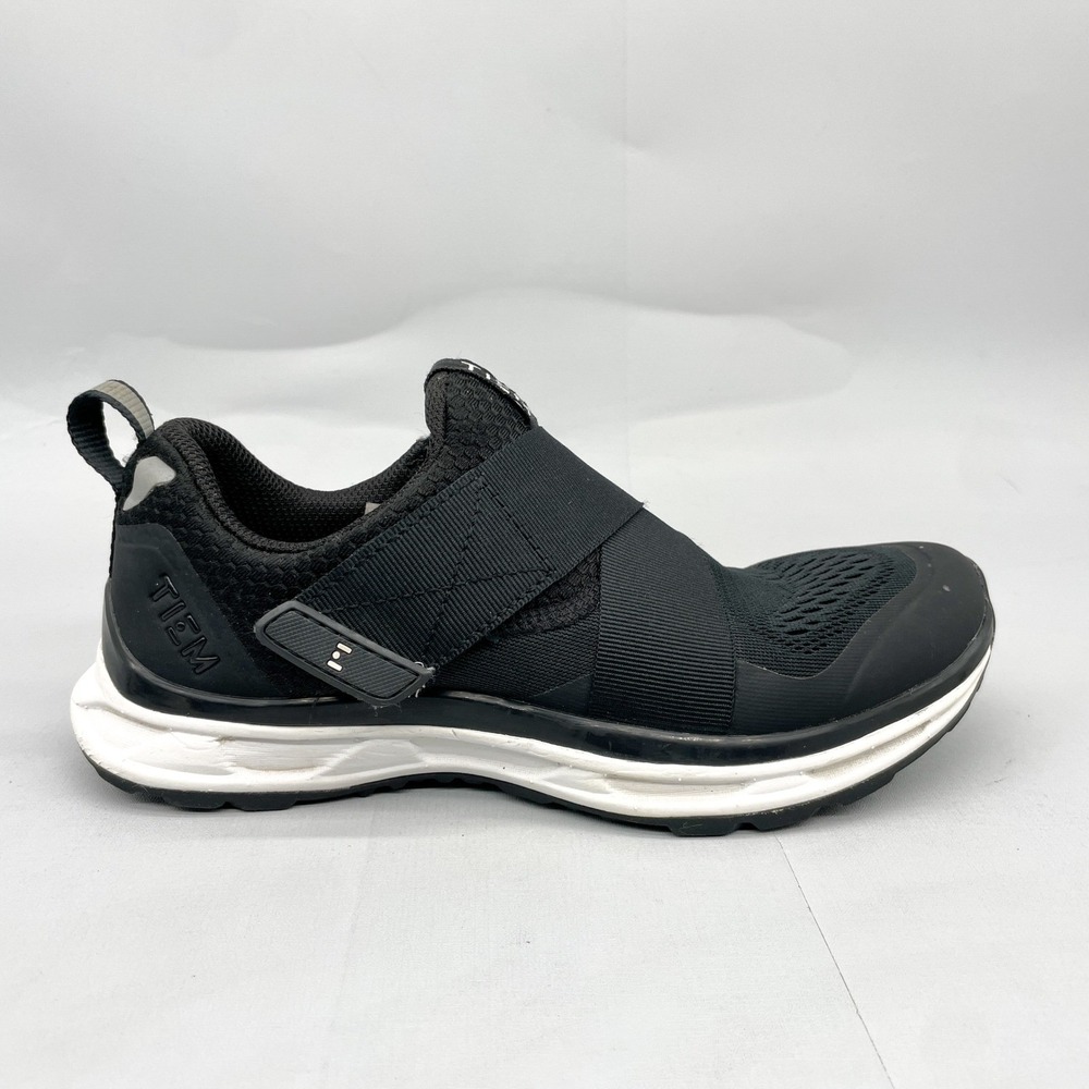 TIEM Womens 6.5 Slipstream Black Indoor Cycling Shoes SPD Cleat Spin Slip On